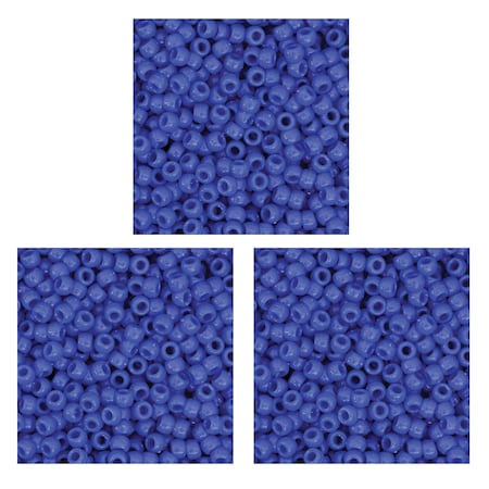 Creativity Street Pony Beads, Blue, 6 mm x 9 mm, 1000 Count, PK3 PAC3552-10